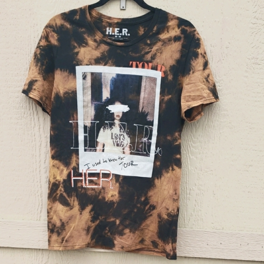 Black and Tan Tie-Dye Women's Shirt